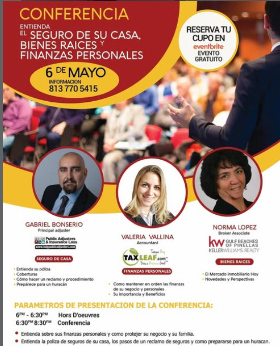 Conference with Norma Lopez about home insurance, real estate, and personal finances, May 6, 2021